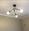 Iron Art Ceiling Lamp – Minimalist Tube Chandelier