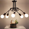 Iron Art Ceiling Lamp – Minimalist Tube Chandelier