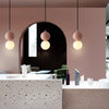 Nordic Cement Terrazzo Chandelier – Modern Small Light