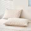 DaDa Bedding Collection Romantic Coquette Sheet Set - 100% Cotton [ Poplin Cotton ] Floral Fitted & Flat Sheets with Pillowcases - Deep Pocket Design - Soft, Breathable, Wrinkle-Resistant