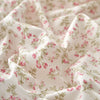 DaDa Bedding Collection Romantic Coquette Sheet Set - 100% Cotton [ Poplin Cotton ] Floral Fitted & Flat Sheets with Pillowcases - Deep Pocket Design - Soft, Breathable, Wrinkle-Resistant