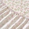 DaDa Bedding Collection Romantic Coquette Sheet Set - 100% Cotton [ Poplin Cotton ] Floral Fitted & Flat Sheets with Pillowcases - Deep Pocket Design - Soft, Breathable, Wrinkle-Resistant