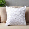 Luxury White Roses Faux Fur Euro Pillow Cover – Bedding Accent