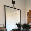 Architectural Black Iron Tripod Wall Mirror | Modern Statement Piece