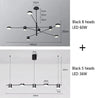 Swivel LED Chandelier – Modern Black Pendant