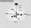 Swivel LED Chandelier – Modern Black Pendant