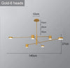 Swivel LED Chandelier – Modern Black Pendant
