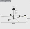 Swivel LED Chandelier – Modern Black Pendant