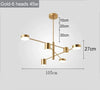 Swivel LED Chandelier – Modern Black Pendant