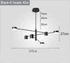Swivel LED Chandelier – Modern Black Pendant