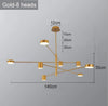 Swivel LED Chandelier – Modern Black Pendant