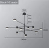 Swivel LED Chandelier – Modern Black Pendant