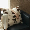 Luxe Faux Fox Fur Throw Pillow – Plush & Cozy