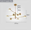 Swivel LED Chandelier – Modern Black Pendant