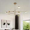 Swivel LED Chandelier – Modern Black Pendant