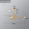 Swivel LED Chandelier – Modern Black Pendant