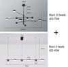 Swivel LED Chandelier – Modern Black Pendant