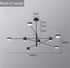 Swivel LED Chandelier – Modern Black Pendant