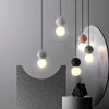 Nordic Cement Terrazzo Chandelier – Modern Small Light