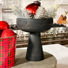 Modern Black Elevated Paulownia Wood Bowl Riser