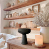 Modern Black Elevated Paulownia Wood Bowl Riser