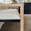Woven Rattan Wooden Bench